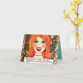 CARTE POUR NOTES - PAS DE REGRETS. (Fleur jaune)