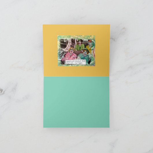 CARTE POUR NOTES - PAS DE REGRETS. (Intérieur)