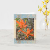 Carte pour notes peint de désert (Fleur jaune)