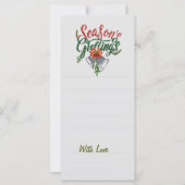 Carte pour notes Penguin de Noël (Dos)