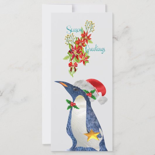 Carte pour notes Penguin de Noël (Devant)