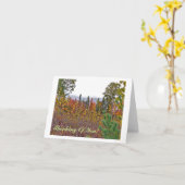 CARTE POUR NOTES/PENSÉE DE VOUS/COULEURS D'AUTOMNE (Fleur jaune)