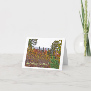 CARTE POUR NOTES/PENSÉE DE VOUS/COULEURS D'AUTOMNE
