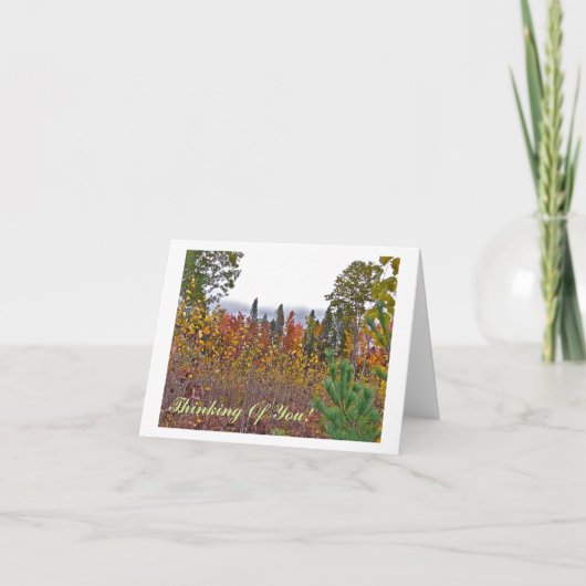 CARTE POUR NOTES/PENSÉE DE VOUS/COULEURS D'AUTOMNE (Devant)
