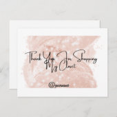 Carte pour notes personnalisable Merci revendeur (Devant / Derrière)