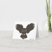 Carte pour notes personnalisé Owl Silhouette (Dos)