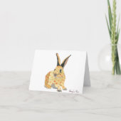 Carte pour notes personnalisé par lapin floral (Dos)