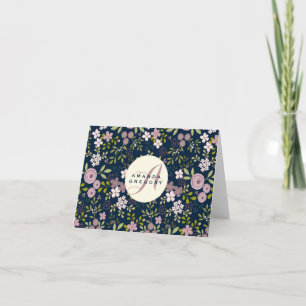 Carte pour notes personnalisé Wild Garden Floral