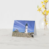 Carte pour notes - Phare Old Scituate (Fleur jaune)