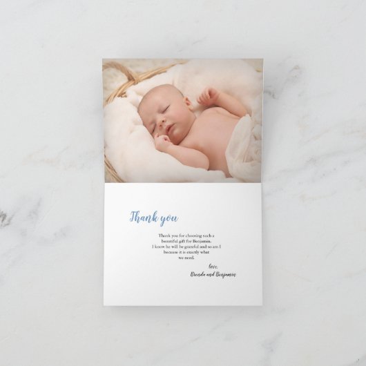 Carte pour notes photo Teddy Bear Blue (Intérieur)