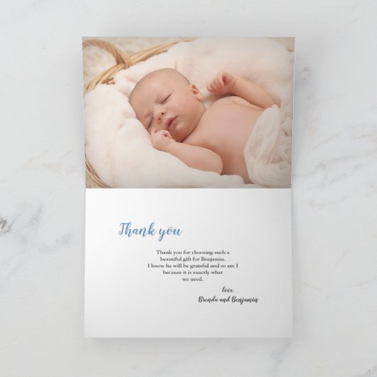 Carte pour notes photo Teddy Bear Blue (Intérieur)