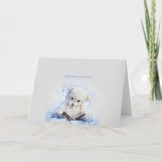 Carte pour notes photo Teddy Bear Blue (Devant)
