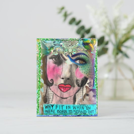 Carte pour notes plat (Debout devant)