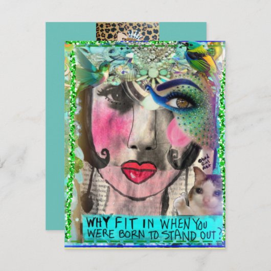 Carte pour notes plat (Devant / Derrière)