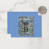 Carte pour notes plat avec message d'abri animal (Devant/Arrière en situation)