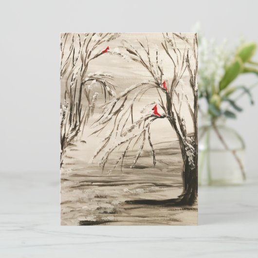 Carte pour notes plat cardinal (Debout devant)