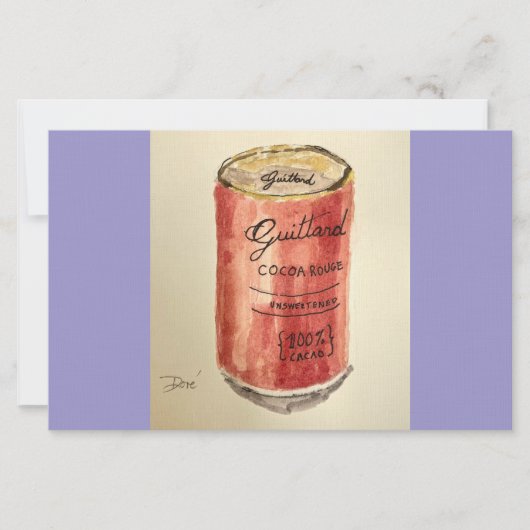 Carte pour notes plat Cocoa (Devant)