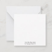 Carte pour notes plat de l'oeil de Dieu (Dos)