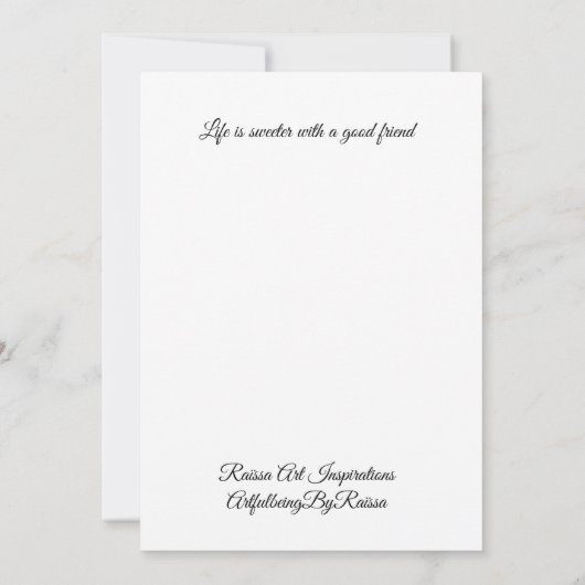 Carte pour notes plat des femmes en fête (Dos)