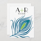 Carte pour notes plat Peacock (Devant / Derrière)