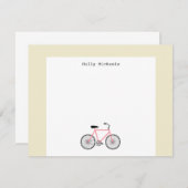 Carte pour notes plat personnalisé à bicyclette (Devant / Derrière)