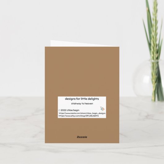 CARTE POUR NOTES PLIÉ - ESCALIER AU CIEL (Dos)