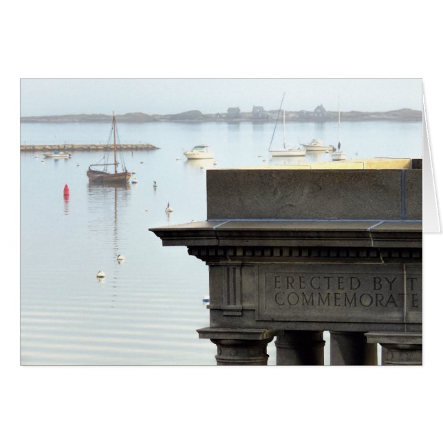 Carte pour notes - Plymouth, MA port (Devant Horizontal)