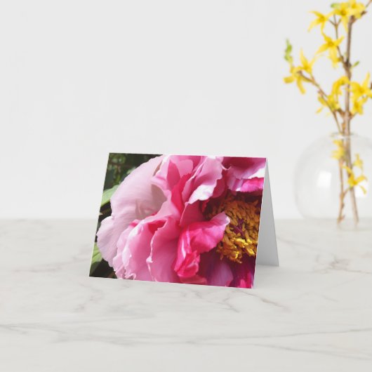 Carte pour notes Pony Arbre Rose (Fleur jaune)