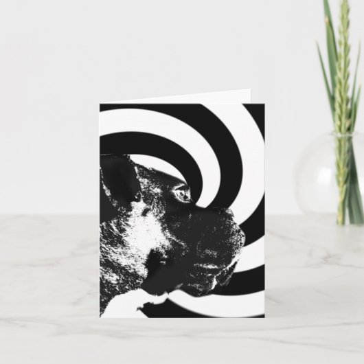 Carte pour notes pop art Boxer (Devant)