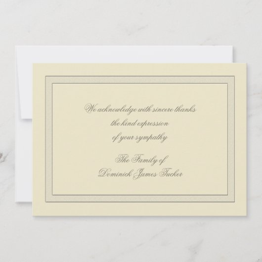 Carte pour notes posé de Merci de perte (Devant)