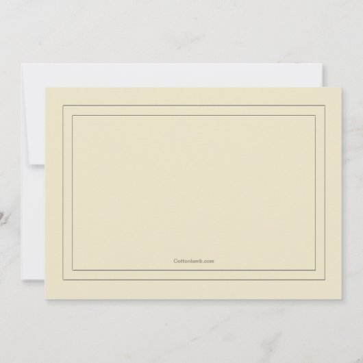 Carte pour notes posé de Merci de perte (Dos)