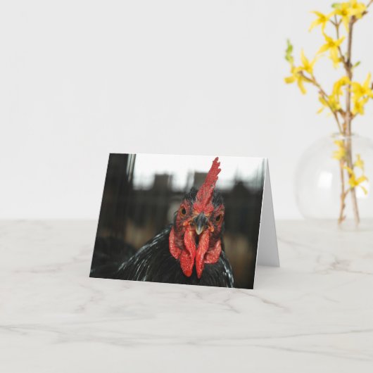 CARTE POUR NOTES POULET (Fleur jaune)