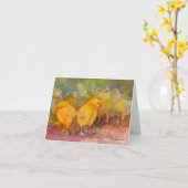 Carte pour notes pour bébés poussins (Fleur jaune)