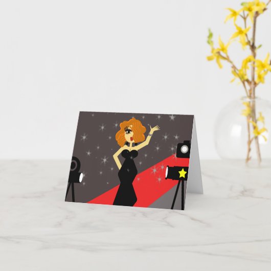 Carte pour notes Red Carpet Diva (Fleur jaune)