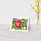 carte pour notes "RED HIBISCUS" (PHOTO) (Fleur jaune)