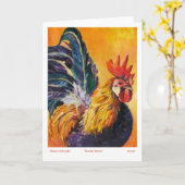 Carte pour notes Redux de coq - blanc (Fleur jaune)