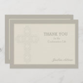 Carte pour notes religieux de Merci de filigrane (Devant / Derrière)