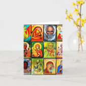 Carte pour notes religieux de thème chrétien (Fleur jaune)