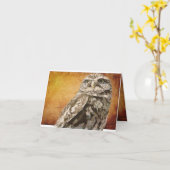 Carte pour notes repéré de hibou (Fleur jaune)