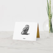 Carte pour notes repéré de hibou (Dos)