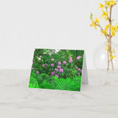carte pour notes "RHODODENDRON & FERNS" (Fleur jaune)