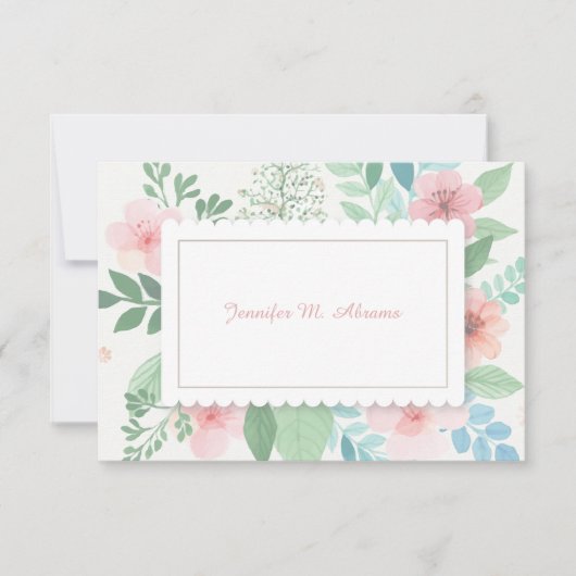 Carte pour notes Romance de ressort (Devant)