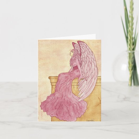 Carte pour notes rose d'ange (Devant)