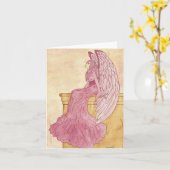 Carte pour notes rose d'ange (Fleur jaune)