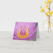 Carte pour notes rose de nénuphar (Fleur jaune)