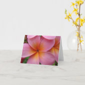 Carte pour notes rose de Plumeria (Fleur jaune)