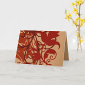 Carte pour notes rouge de Flourish (Fleur jaune)