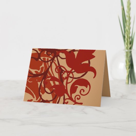 Carte pour notes rouge de Flourish (Devant)