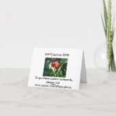 Carte pour notes rouge de marguerite de Gerbera (Dos)