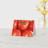 Carte pour notes rouge de tomates (Fleur jaune)